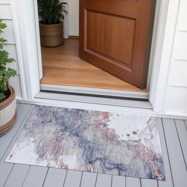 Addison Chantille ACN2110 Abstract Machine Made Transitional Blush Rug