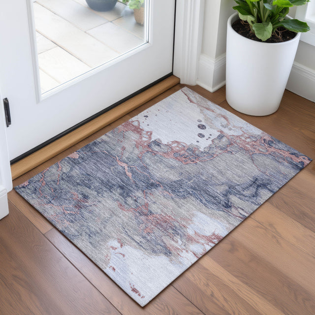 Addison Chantille ACN2110 Abstract Machine Made Transitional Blush Rug
