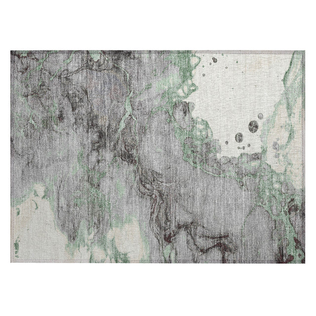 Addison Chantille ACN2110 Abstract Machine Made Transitional Green Rug