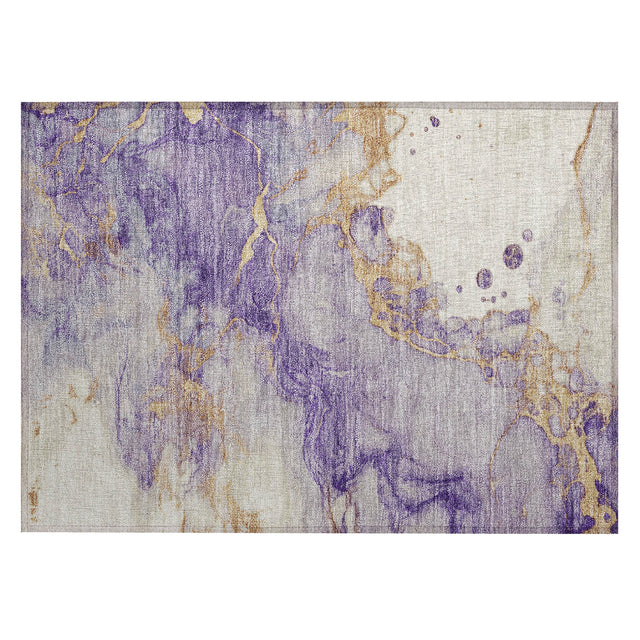 Addison Chantille ACN2110 Abstract Machine Made Transitional Purple Rug