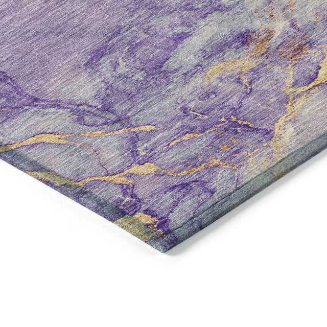 Addison Chantille ACN2110 Abstract Machine Made Transitional Purple Rug