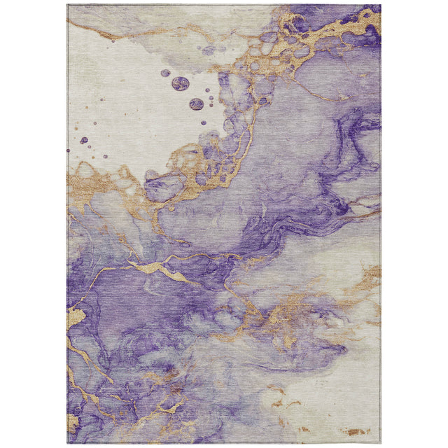 Addison Chantille ACN2110 Abstract Machine Made Transitional Purple Rug