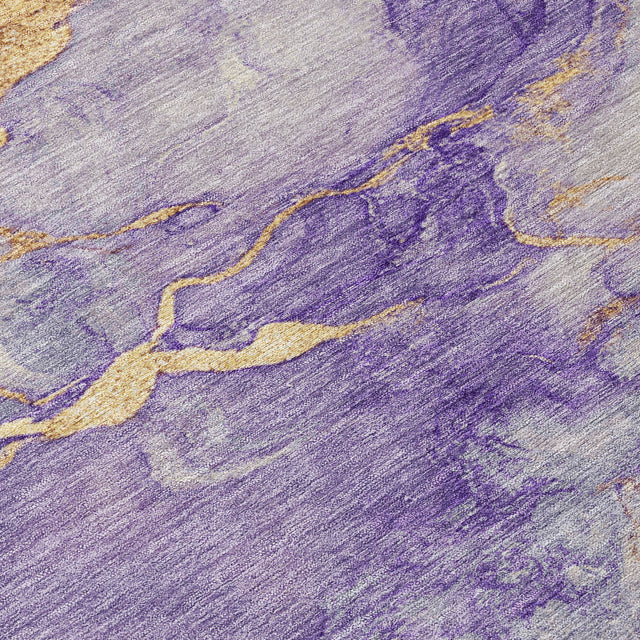 Addison Chantille ACN2110 Abstract Machine Made Transitional Purple Rug