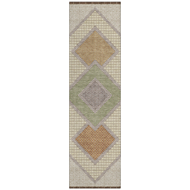 Addison Chantille ACN2111 Geometric Machine Made Transitional Brown Rug