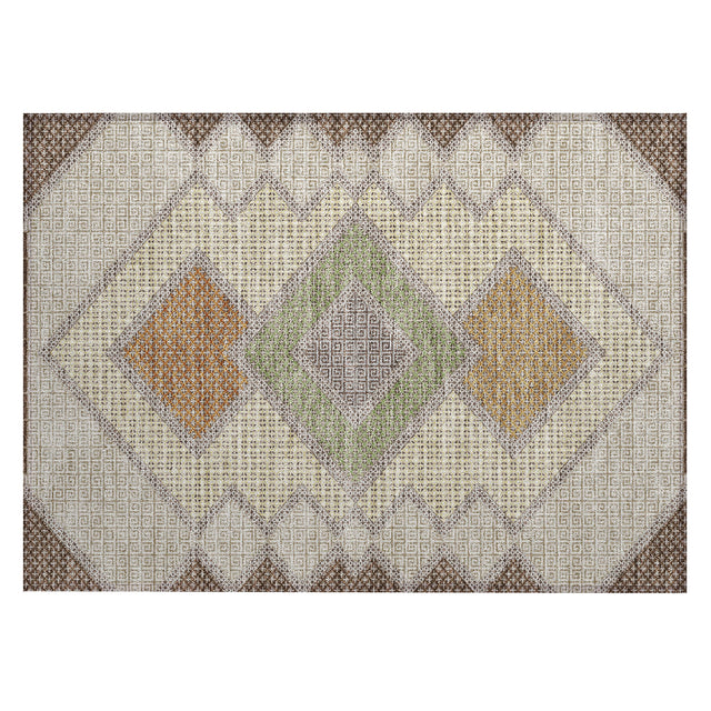 Addison Chantille ACN2111 Geometric Machine Made Transitional Brown Rug