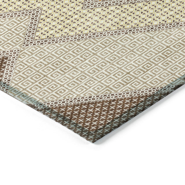 Addison Chantille ACN2111 Geometric Machine Made Transitional Brown Rug