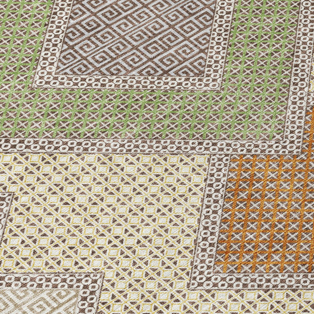 Addison Chantille ACN2111 Geometric Machine Made Transitional Brown Rug