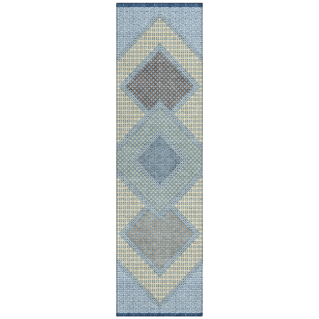 Addison Chantille ACN2111 Geometric Machine Made Transitional Denim Rug