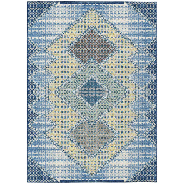 Addison Chantille ACN2111 Geometric Machine Made Transitional Denim Rug