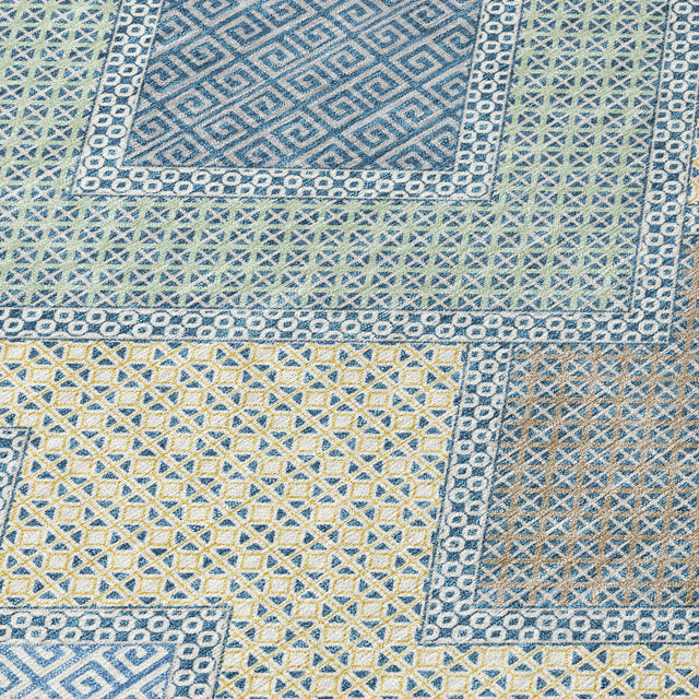 Addison Chantille ACN2111 Geometric Machine Made Transitional Denim Rug