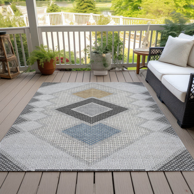 Addison Chantille ACN2111 Geometric Machine Made Transitional Gray Rug