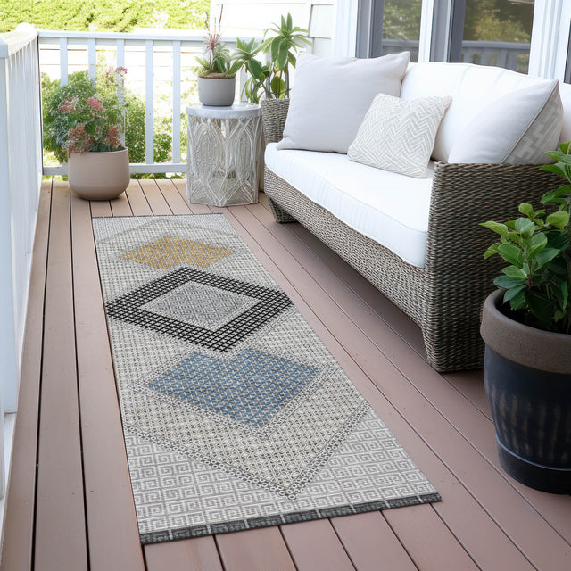 Addison Chantille ACN2111 Geometric Machine Made Transitional Gray Rug