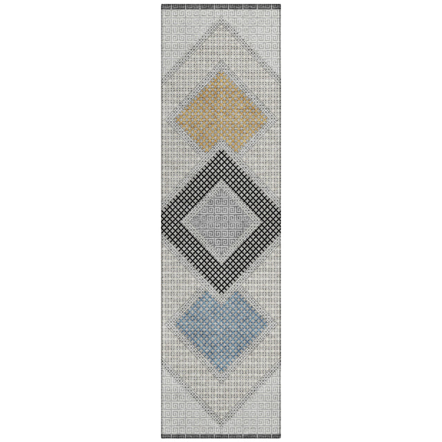Addison Chantille ACN2111 Geometric Machine Made Transitional Gray Rug