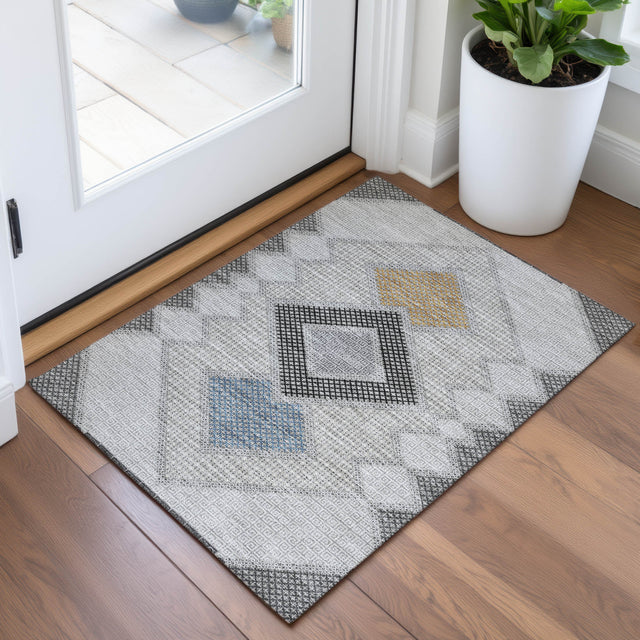Addison Chantille ACN2111 Geometric Machine Made Transitional Gray Rug
