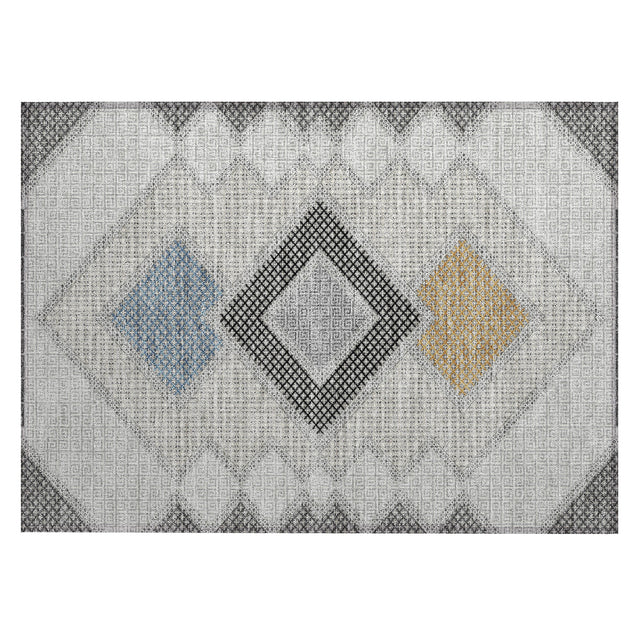 Addison Chantille ACN2111 Geometric Machine Made Transitional Gray Rug