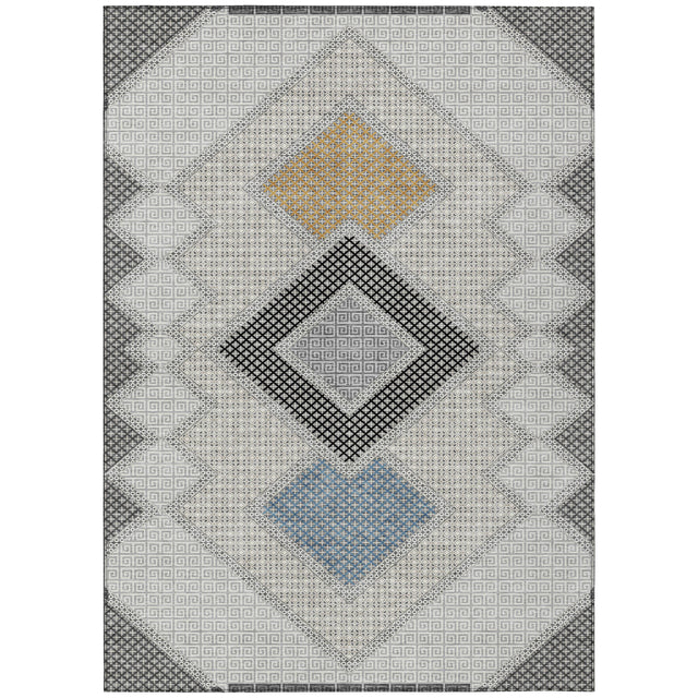 Addison Chantille ACN2111 Geometric Machine Made Transitional Gray Rug