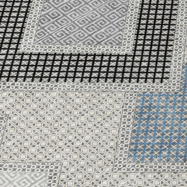 Addison Chantille ACN2111 Geometric Machine Made Transitional Gray Rug
