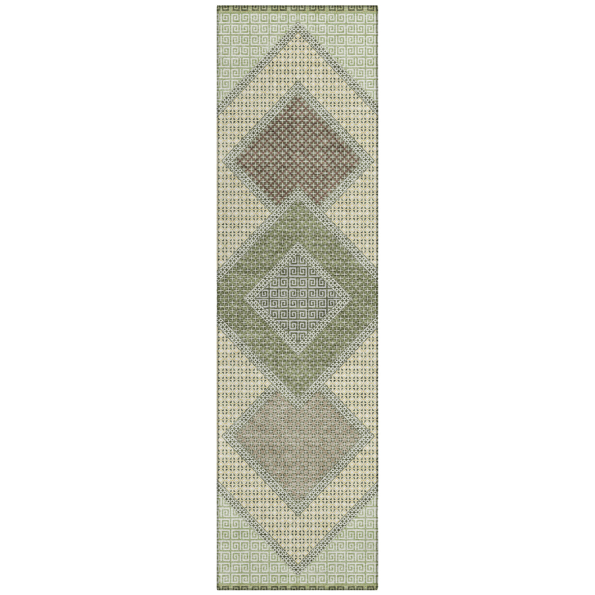 Addison Chantille ACN2111 Geometric Machine Made Transitional Green Rug