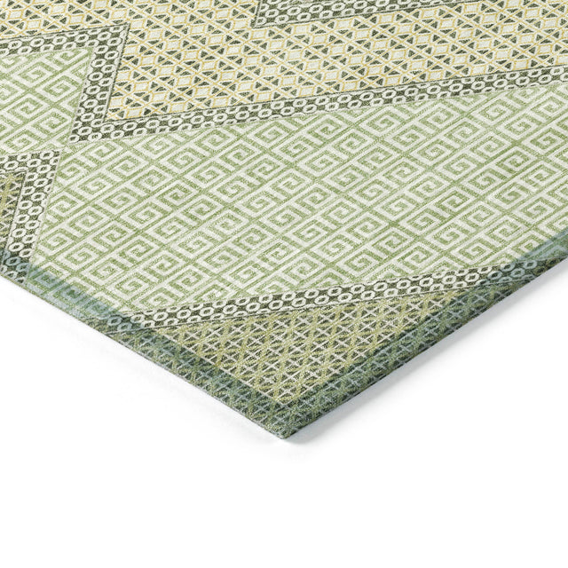 Addison Chantille ACN2111 Geometric Machine Made Transitional Green Rug