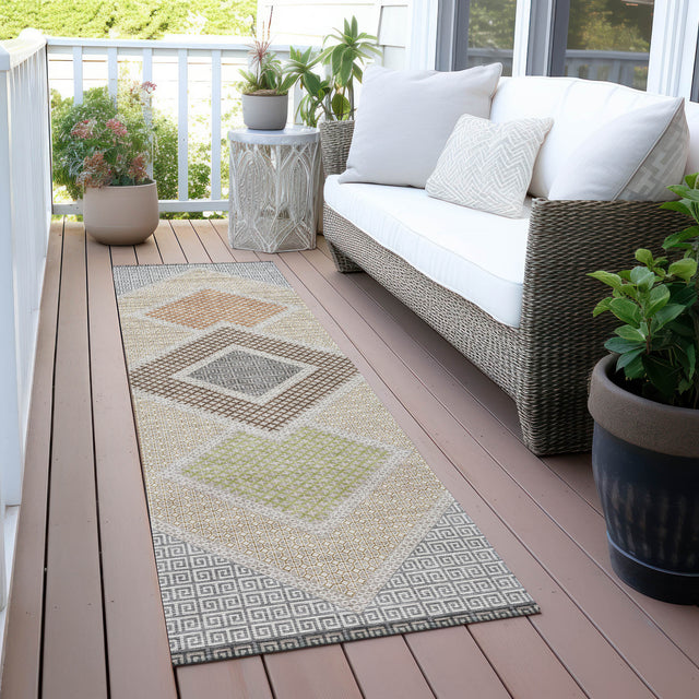 Addison Chantille ACN2111 Geometric Machine Made Transitional Pewter Rug