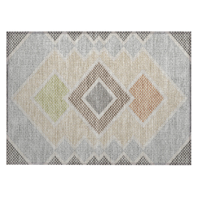 Addison Chantille ACN2111 Geometric Machine Made Transitional Pewter Rug