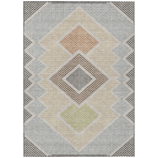 Addison Chantille ACN2111 Geometric Machine Made Transitional Pewter Rug