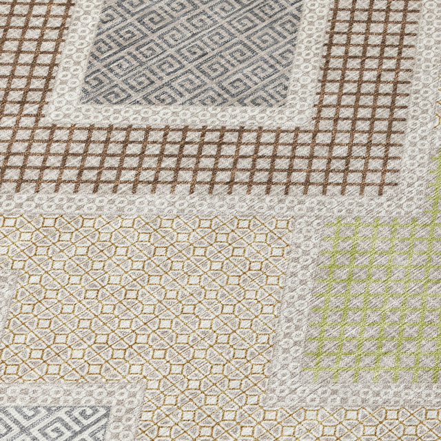 Addison Chantille ACN2111 Geometric Machine Made Transitional Pewter Rug