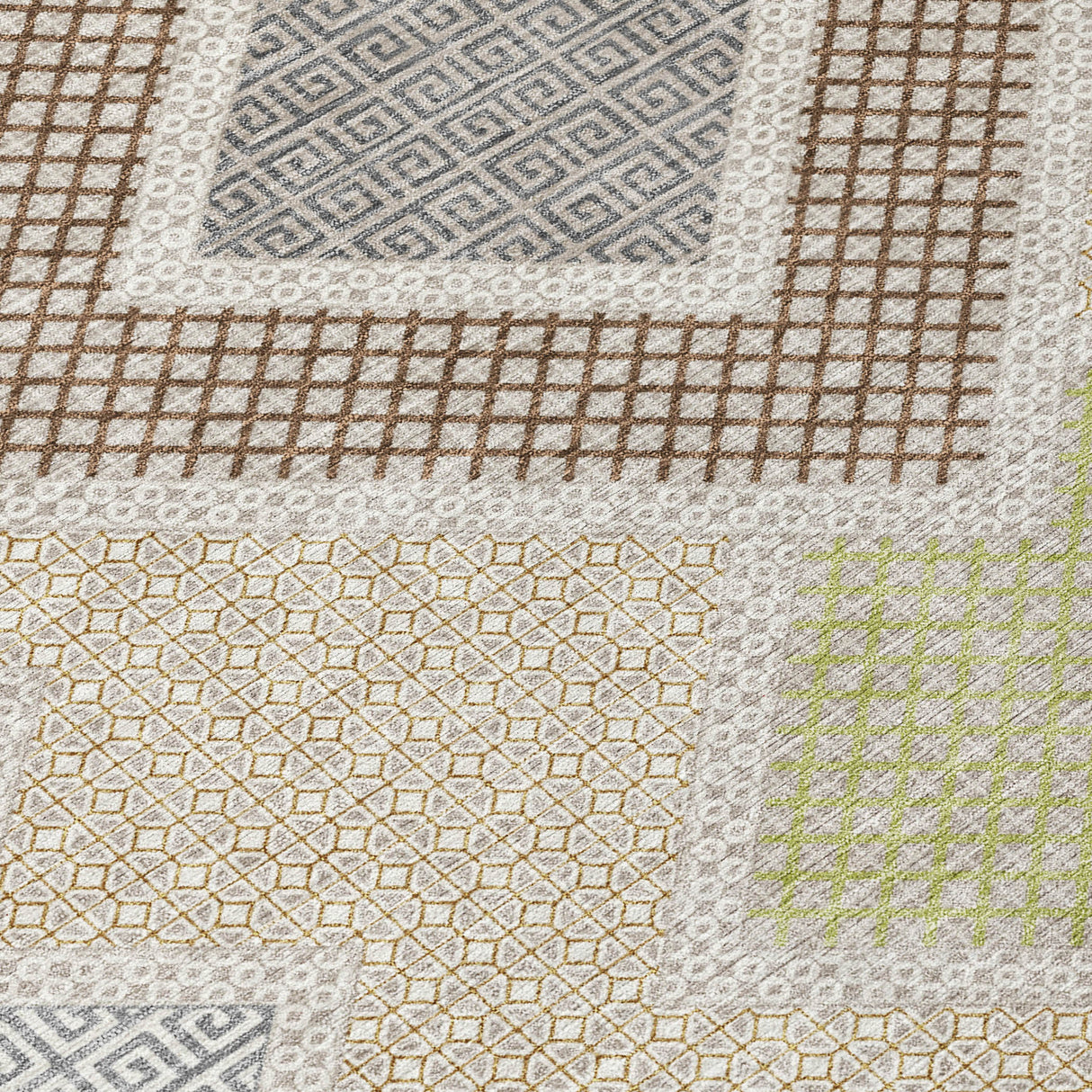 Addison Chantille ACN2111 Geometric Machine Made Transitional Pewter Rug