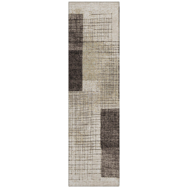 Addison Chantille ACN2112 Geometric Machine Made Transitional Brown Rug