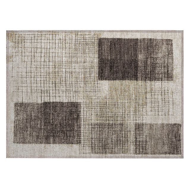 Addison Chantille ACN2112 Geometric Machine Made Transitional Brown Rug