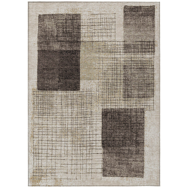 Addison Chantille ACN2112 Geometric Machine Made Transitional Brown Rug