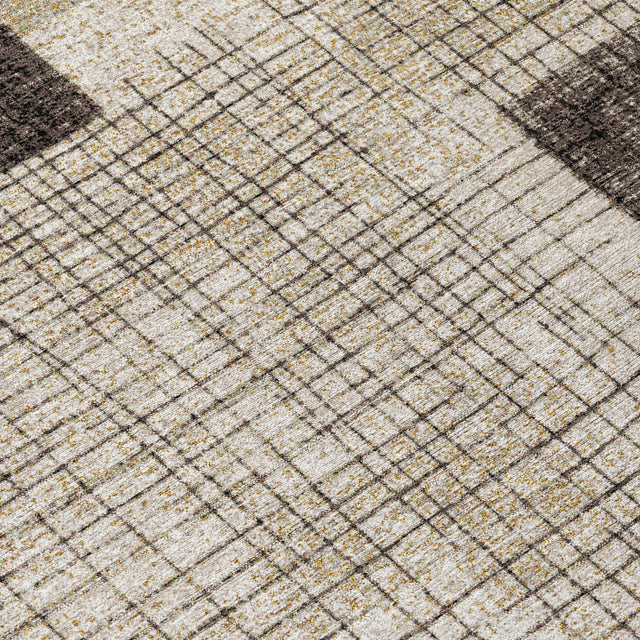 Addison Chantille ACN2112 Geometric Machine Made Transitional Brown Rug