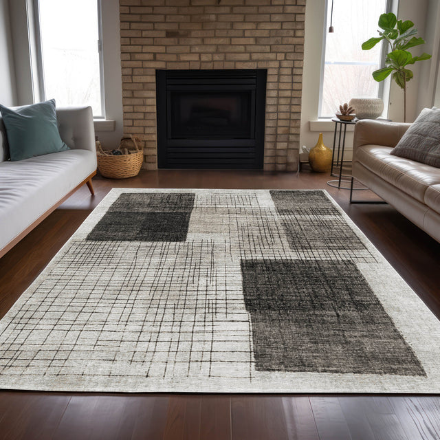 Addison Chantille ACN2112 Geometric Machine Made Transitional Ivory Rug