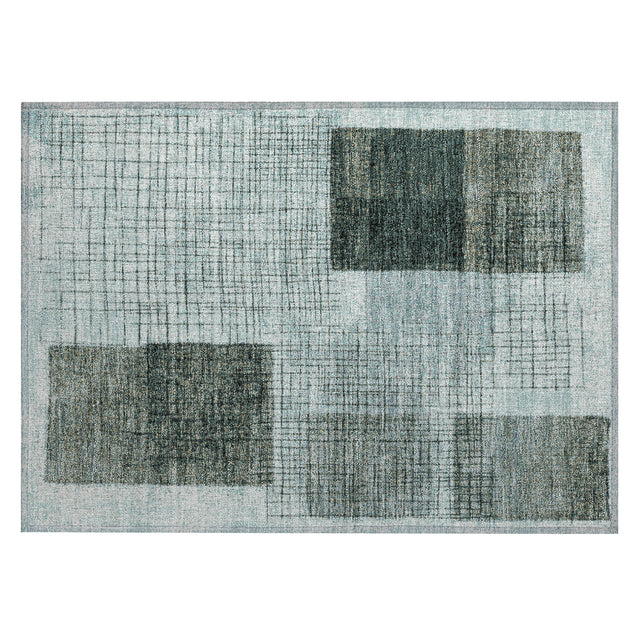 Addison Chantille ACN2112 Geometric Machine Made Transitional Teal Rug