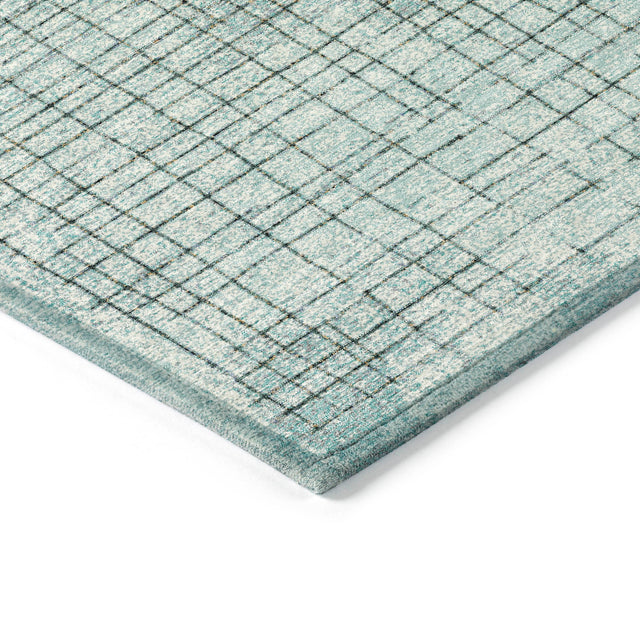 Addison Chantille ACN2112 Geometric Machine Made Transitional Teal Rug