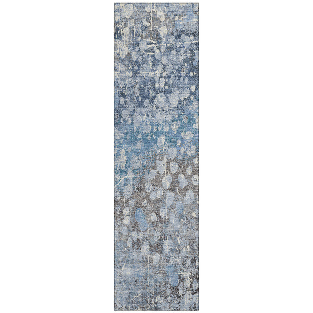 Addison Chantille ACN2113 Abstract Machine Made Transitional Blue Rug