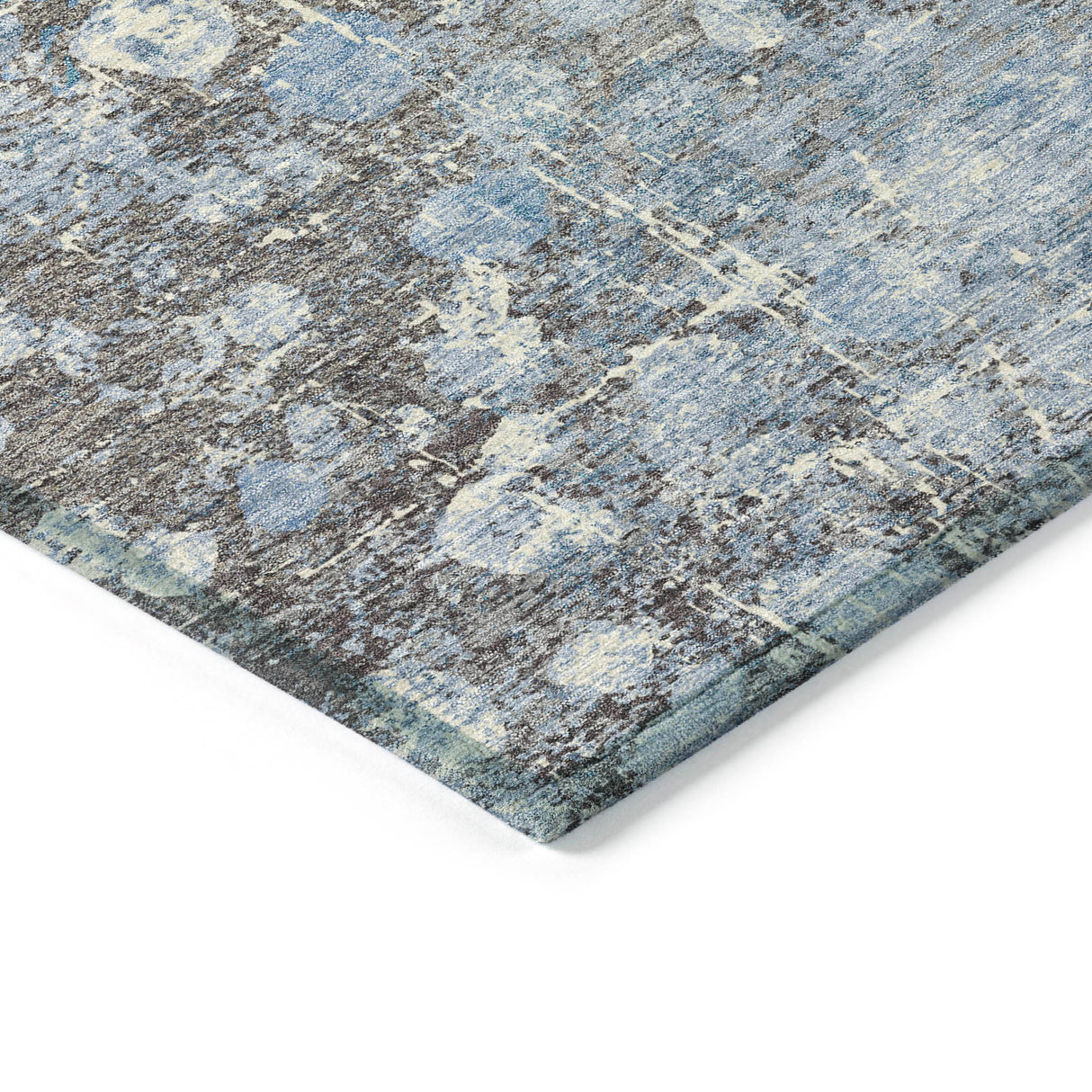 Addison Chantille ACN2113 Abstract Machine Made Transitional Blue Rug