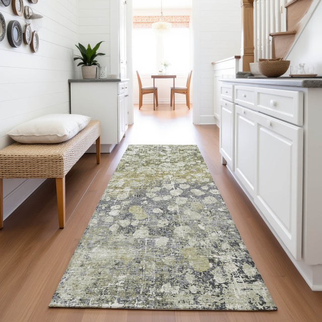 Addison Chantille ACN2113 Abstract Machine Made Transitional Olive Rug