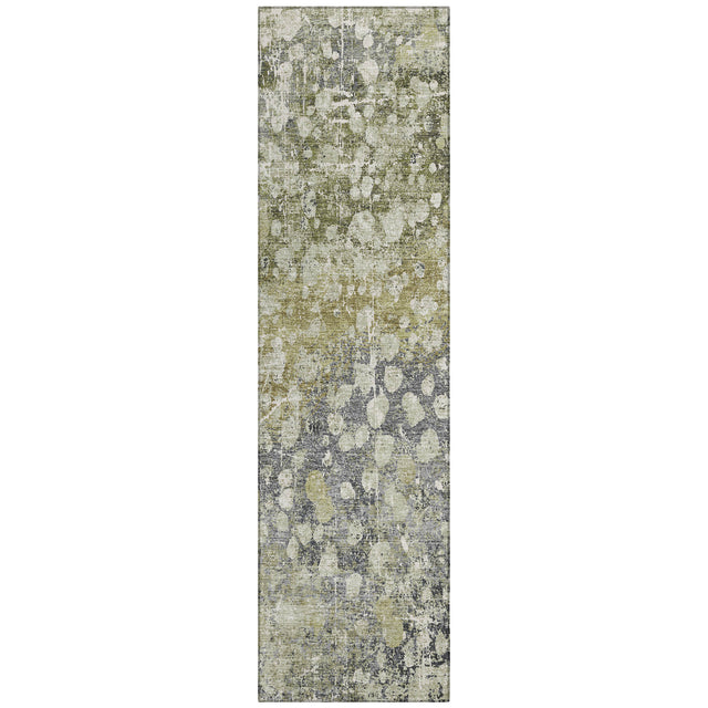 Addison Chantille ACN2113 Abstract Machine Made Transitional Olive Rug