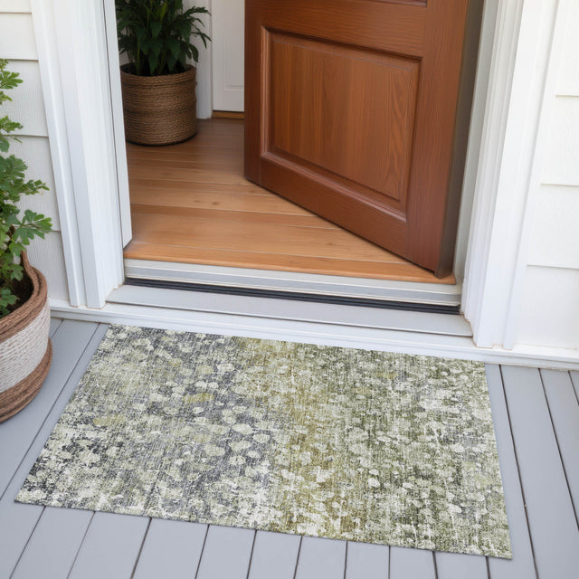 Addison Chantille ACN2113 Abstract Machine Made Transitional Olive Rug