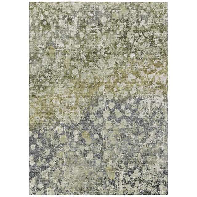 Addison Chantille ACN2113 Abstract Machine Made Transitional Olive Rug