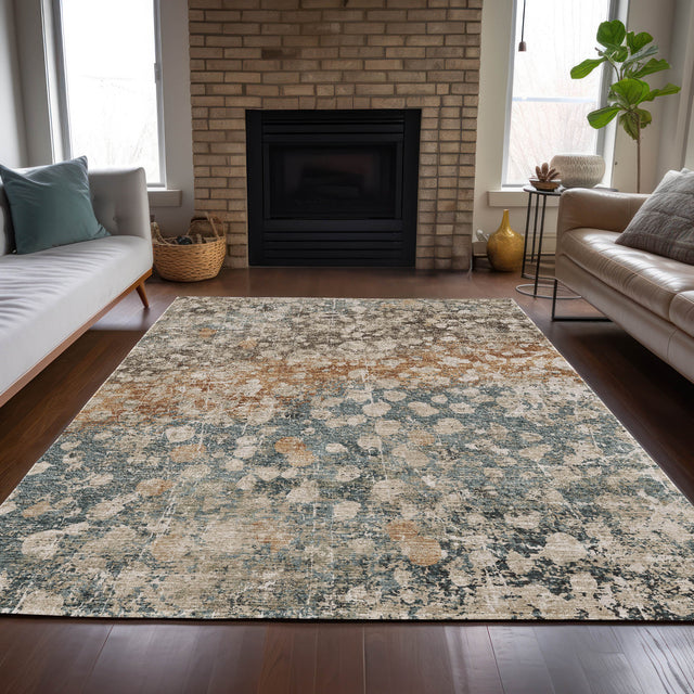 Addison Chantille ACN2113 Abstract Machine Made Transitional Putty Rug