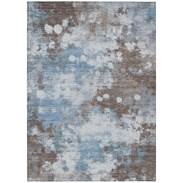 Addison Chantille ACN2114 Abstract Machine Made Transitional Brown Rug