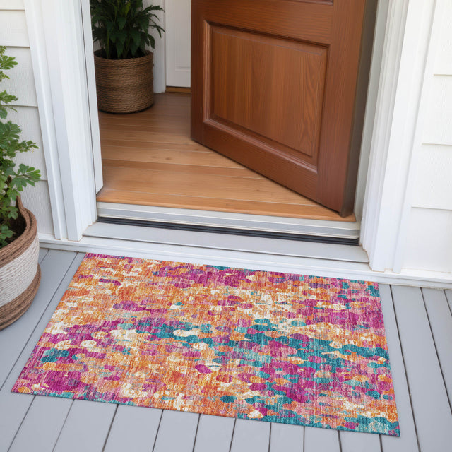 Addison Chantille ACN2115 Abstract Machine Made Transitional Blush Rug