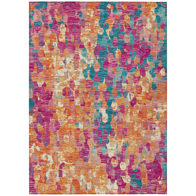 Addison Chantille ACN2115 Abstract Machine Made Transitional Blush Rug