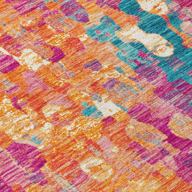 Addison Chantille ACN2115 Abstract Machine Made Transitional Blush Rug