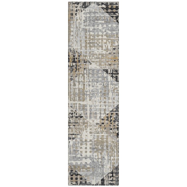 Addison Chantille ACN2116 Geometric Machine Made Transitional Black Rug