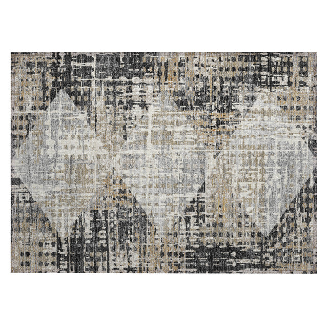 Addison Chantille ACN2116 Geometric Machine Made Transitional Black Rug