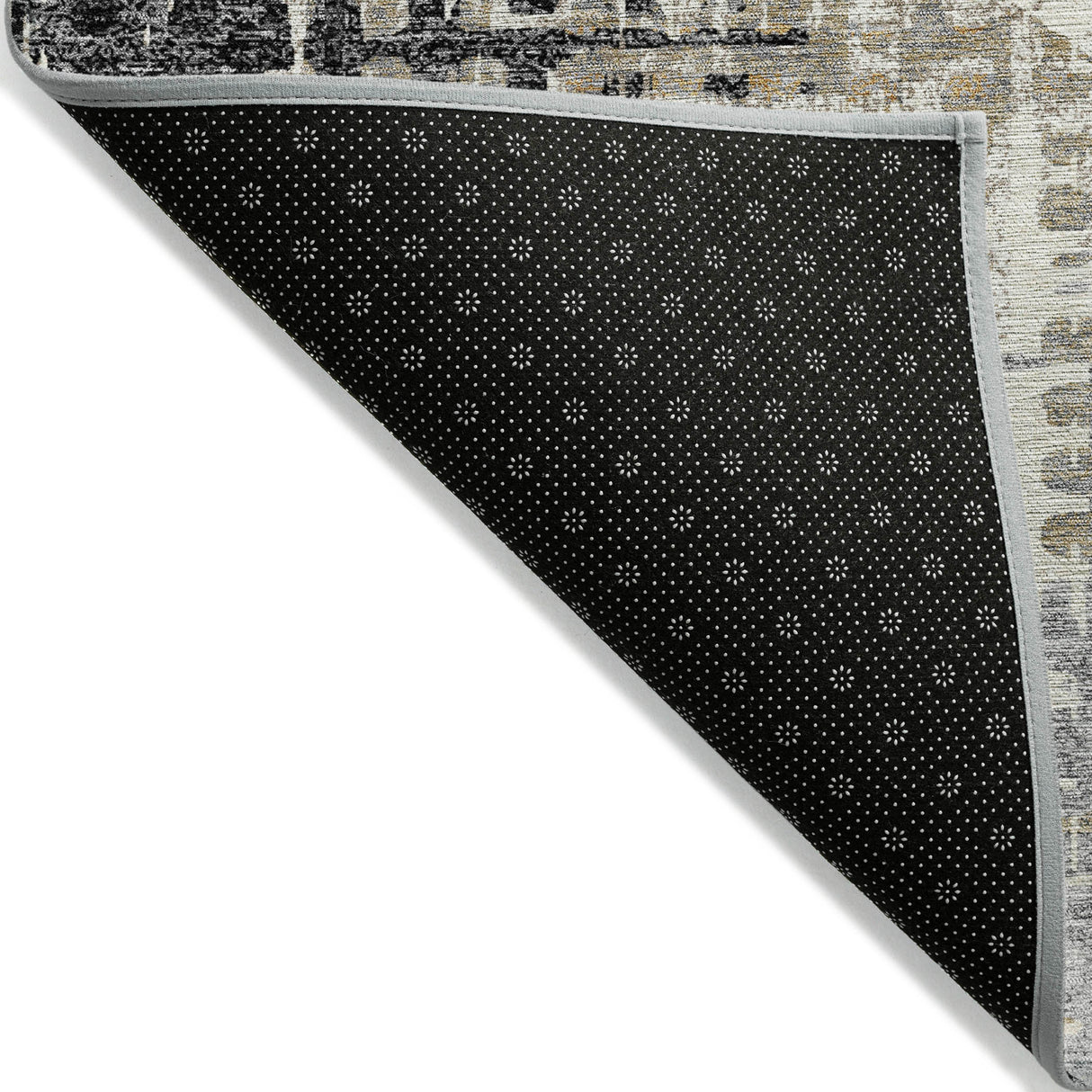 Addison Chantille ACN2116 Geometric Machine Made Transitional Black Rug
