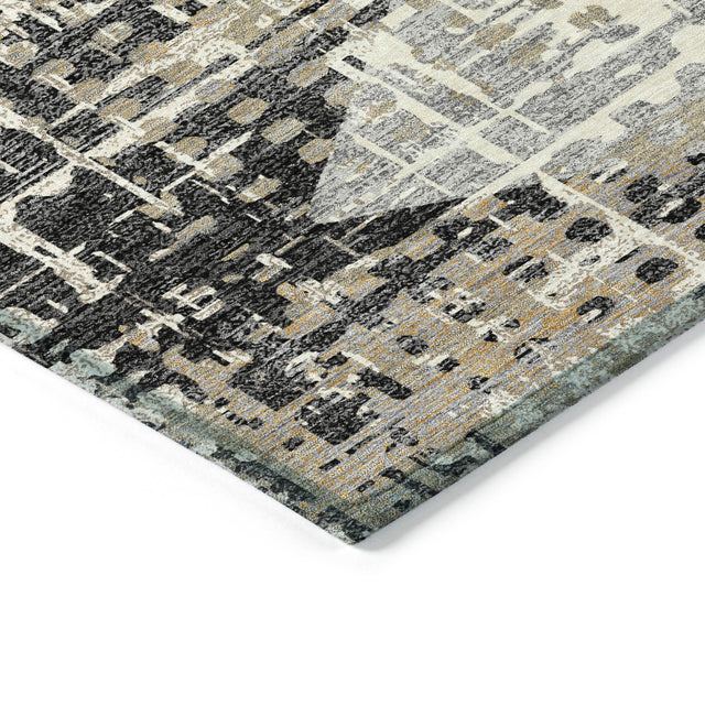 Addison Chantille ACN2116 Geometric Machine Made Transitional Black Rug